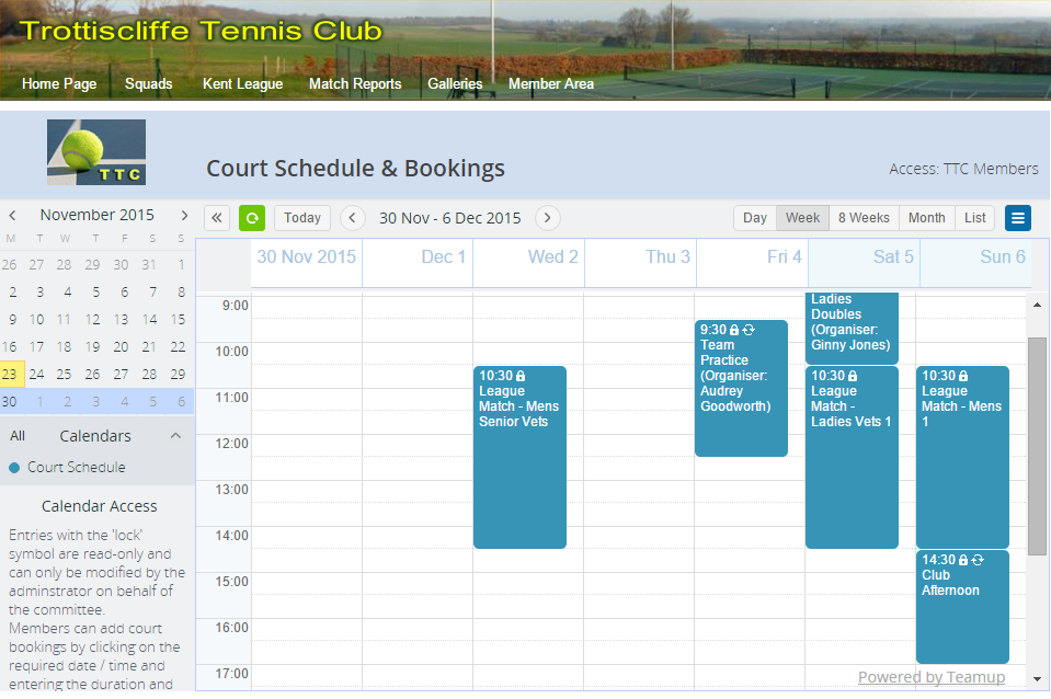 A Story of Using Teamup for Tennis Court Bookings Teamup Calendar