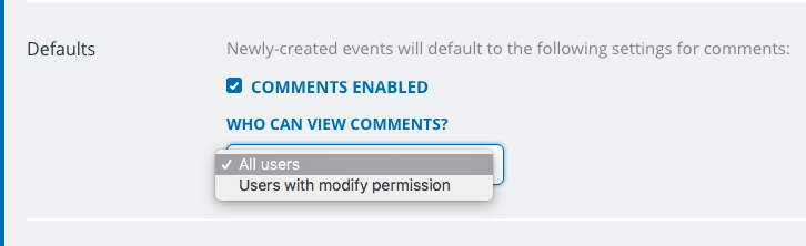 Enable event comments for team collaboration on your editorial calendar.