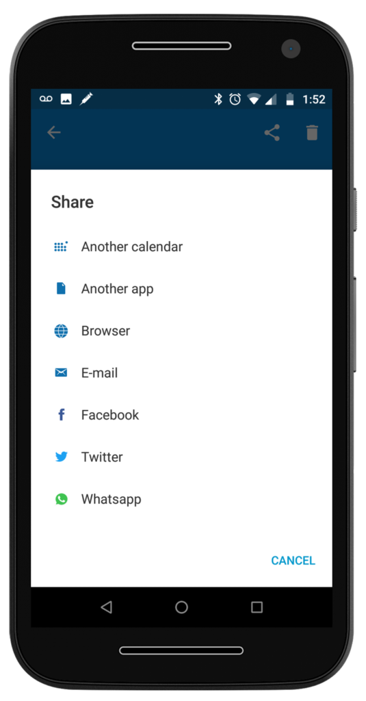 Share your events via mobile now with Teamup mobile apps