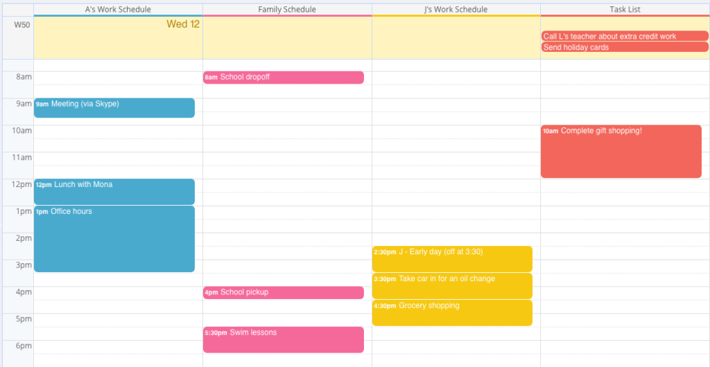 Manage tasks and unscheduled jobs with your Teamup Calendar