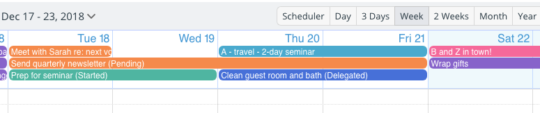 Manage tasks and unscheduled jobs with your Teamup Calendar