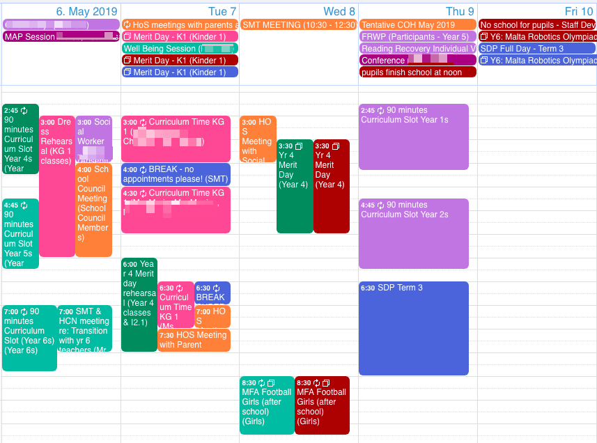 A colorful alternative to spreadsheet planning for your educational needs