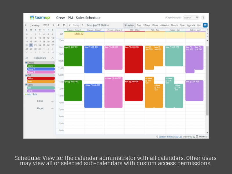 Crew Scheduling with Individual Calendar Views Teamup News, Tips, Stories