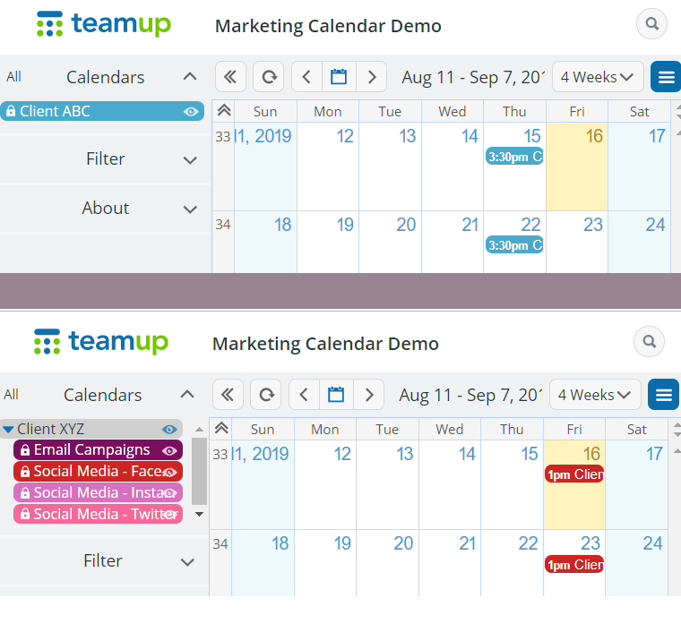 Teamup enables client communication and puts spreadsheet planning in the dust