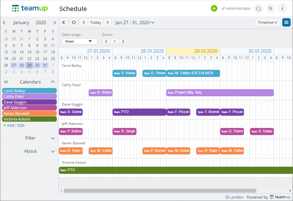 Booking Appointments and Shift Schedules with Timeline Calendar View