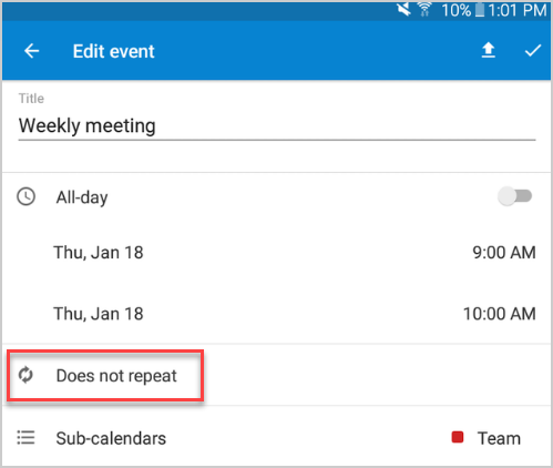 android add a repeating event