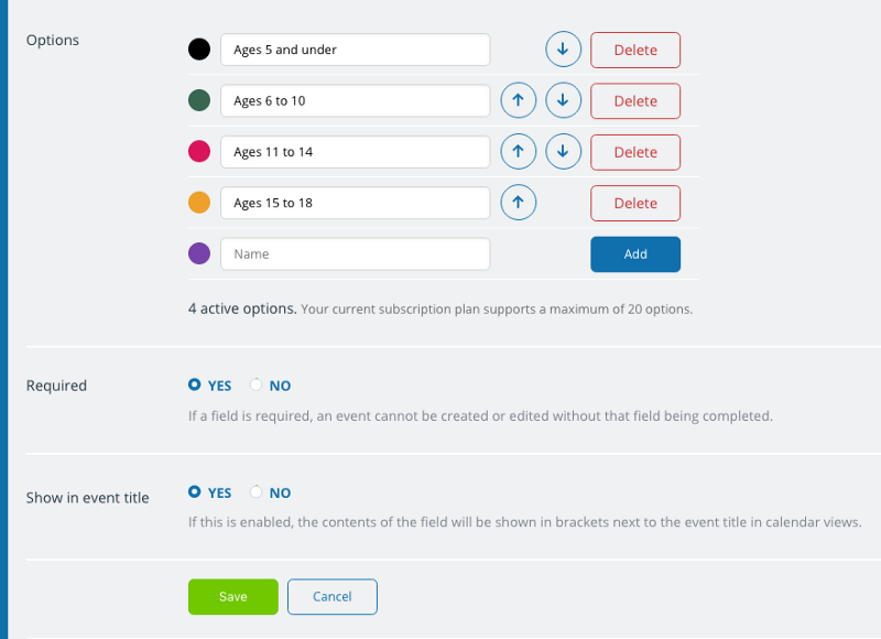 custom fields