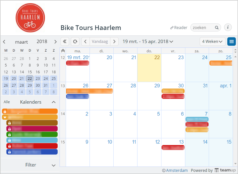 Bike Tours Haarlem Uses Teamup to Manage a Team of Tour Guides and