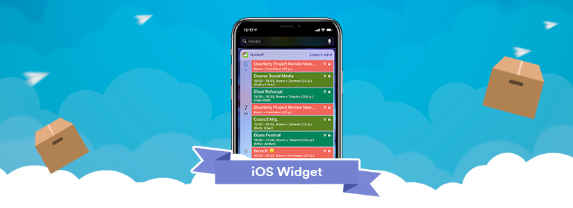 widget for teamup iOS app