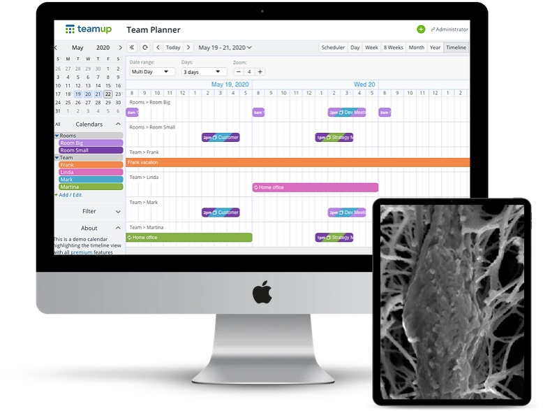 Scheduling shared lab space is easier with a shared calendar