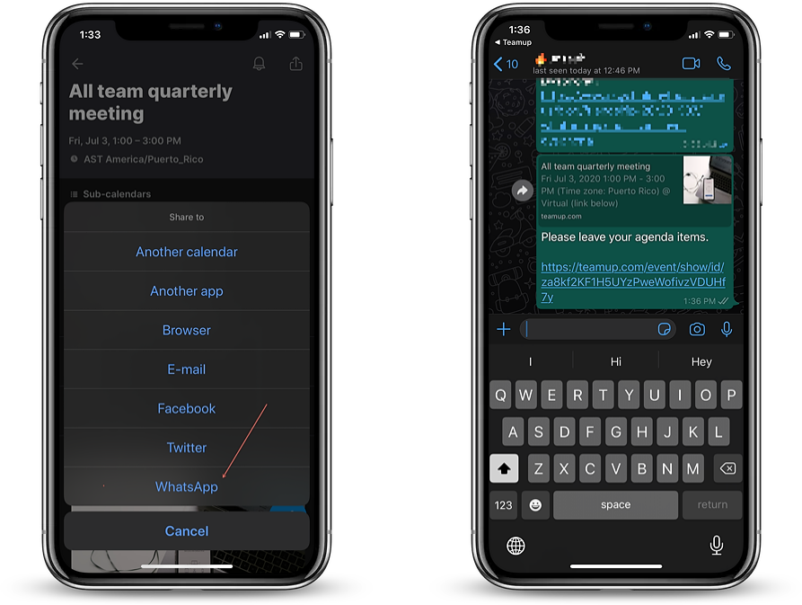 Share Calendar Event Or Send Calendar Invites On IPhone Or Android 
