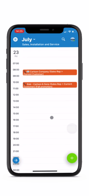 Save customer notes with actions, images, and context with Teamup on the go