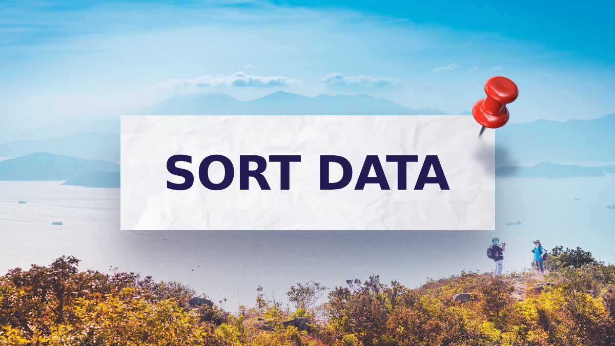 Sort data for a quick sales report process with Teamup