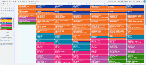 Shared scheduling responsibilities and a big picture view