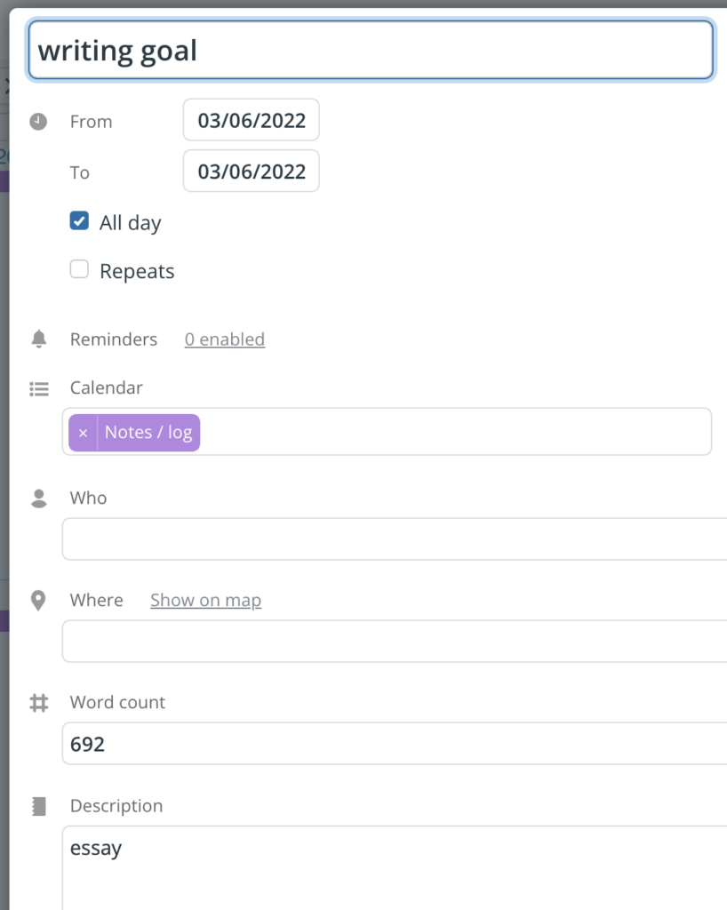 Capture amounts and sum numerical data with Teamup calendar.