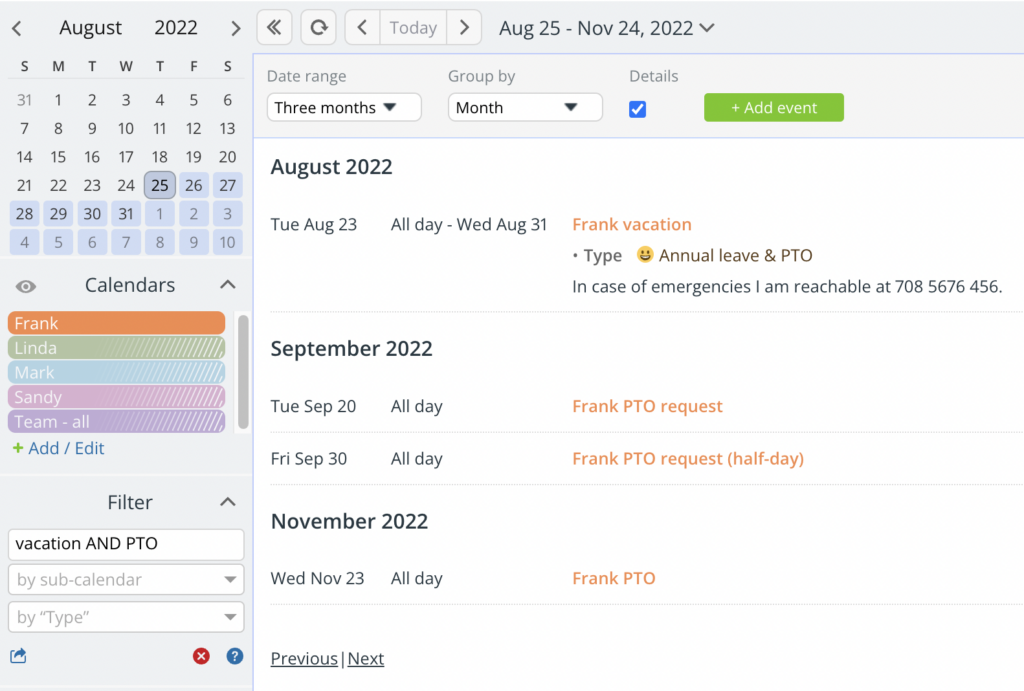 Calendar. Quick Filter How to Quickly Find Specific Information on Your Calendar | Teamup Blog