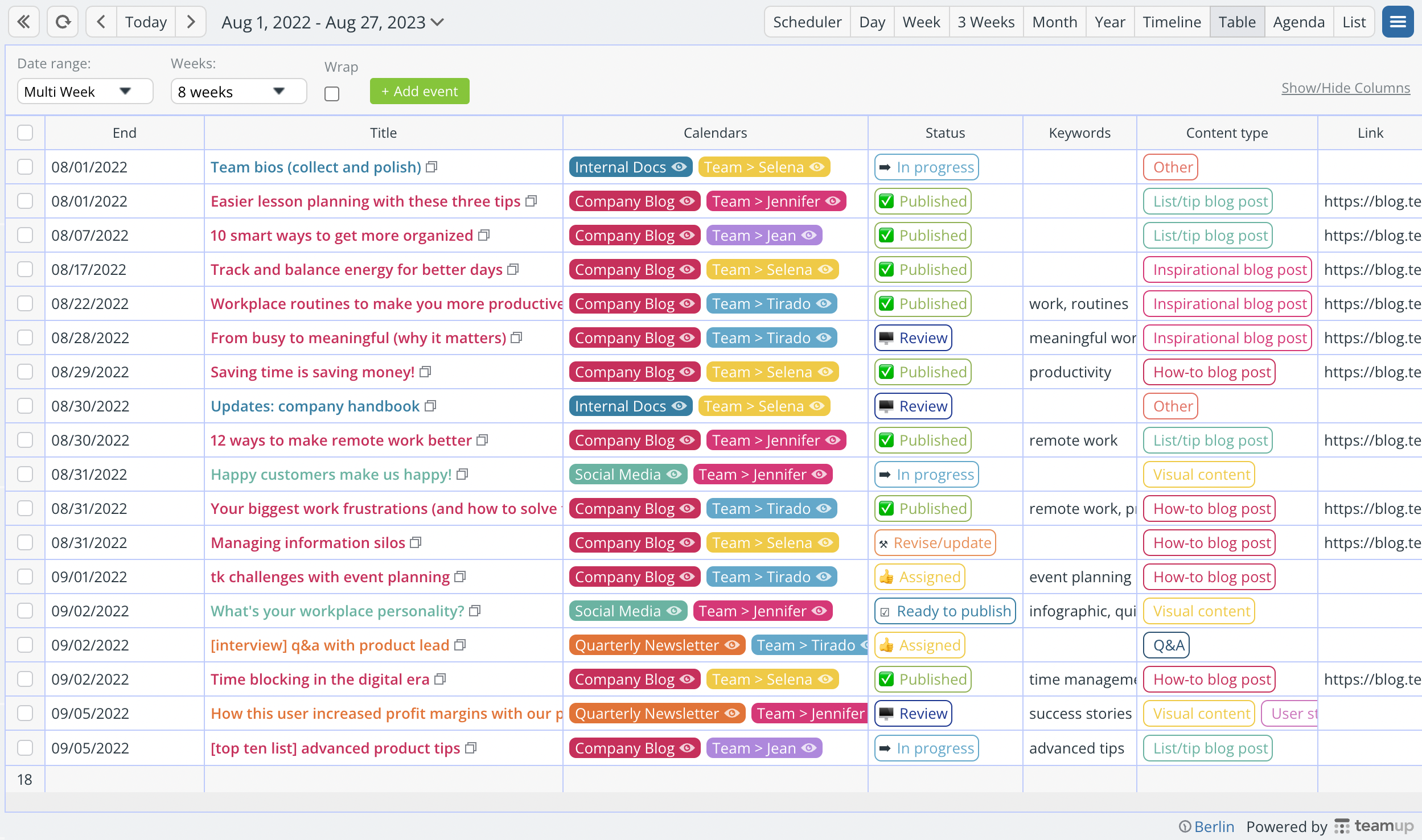 How to Use Color-Coded Sub-Calendars