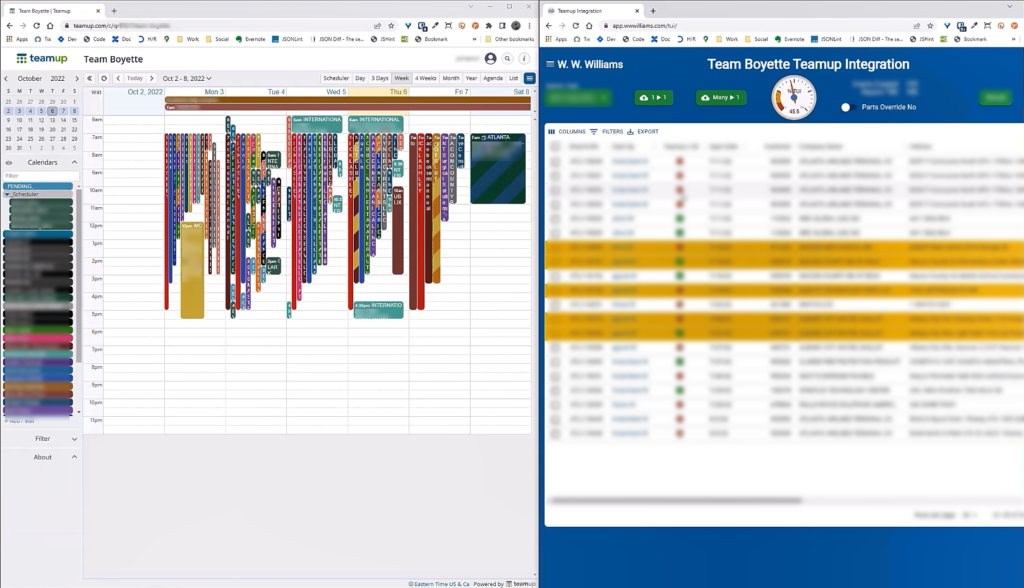 The big picture view of all jobs on one page eliminates the lost productivity of searching for information in multiple places and formats. Teamup's highly customizable access control mechanism enables everyone to see just what they need.