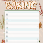 Baking calendar Christmas 2023
