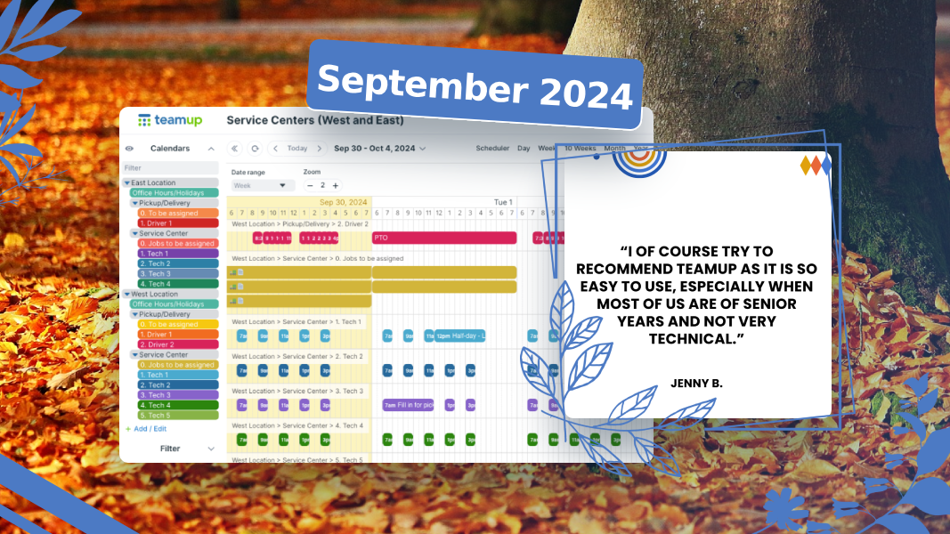 September Roundup: Making things easier, scheduling facilities, and managing multiple locations